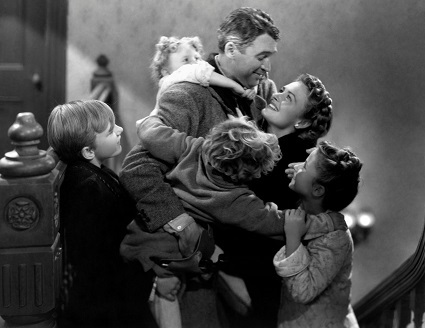 James Stewart and Donna Reed in It's A Wonderful Life